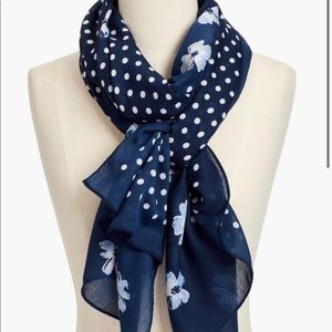 Talbots Foral and Dots mixed pattern scarf